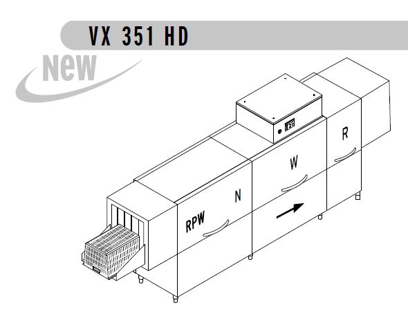 МАШИНА Д/МОЙКИ ЯЩИКОВ DIHR VX 351 DX+DDE+XP+DR99/2 ЧАСТИ