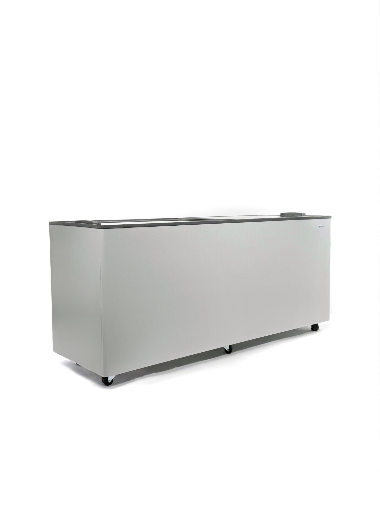 ЛАРЬ МОРОЗИЛЬНЫЙ FROSTOR F 700 С ПРЯМОЕ СТЕКЛО СЕРЫЙ (ПРОПАН)