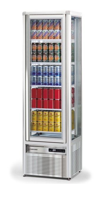 ШКАФ ХОЛОД. СО СТЕКЛОМ TECFRIGO SNELLE 281 G СЕРЕБР.+ЗАМОК