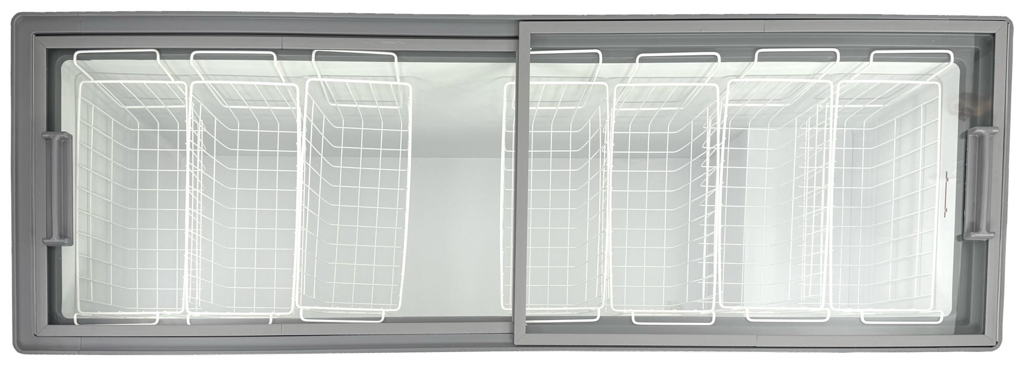 ЛАРЬ МОРОЗИЛЬНЫЙ FROSTOR F 700 С ПРЯМОЕ СТЕКЛО СЕРЫЙ (ПРОПАН)